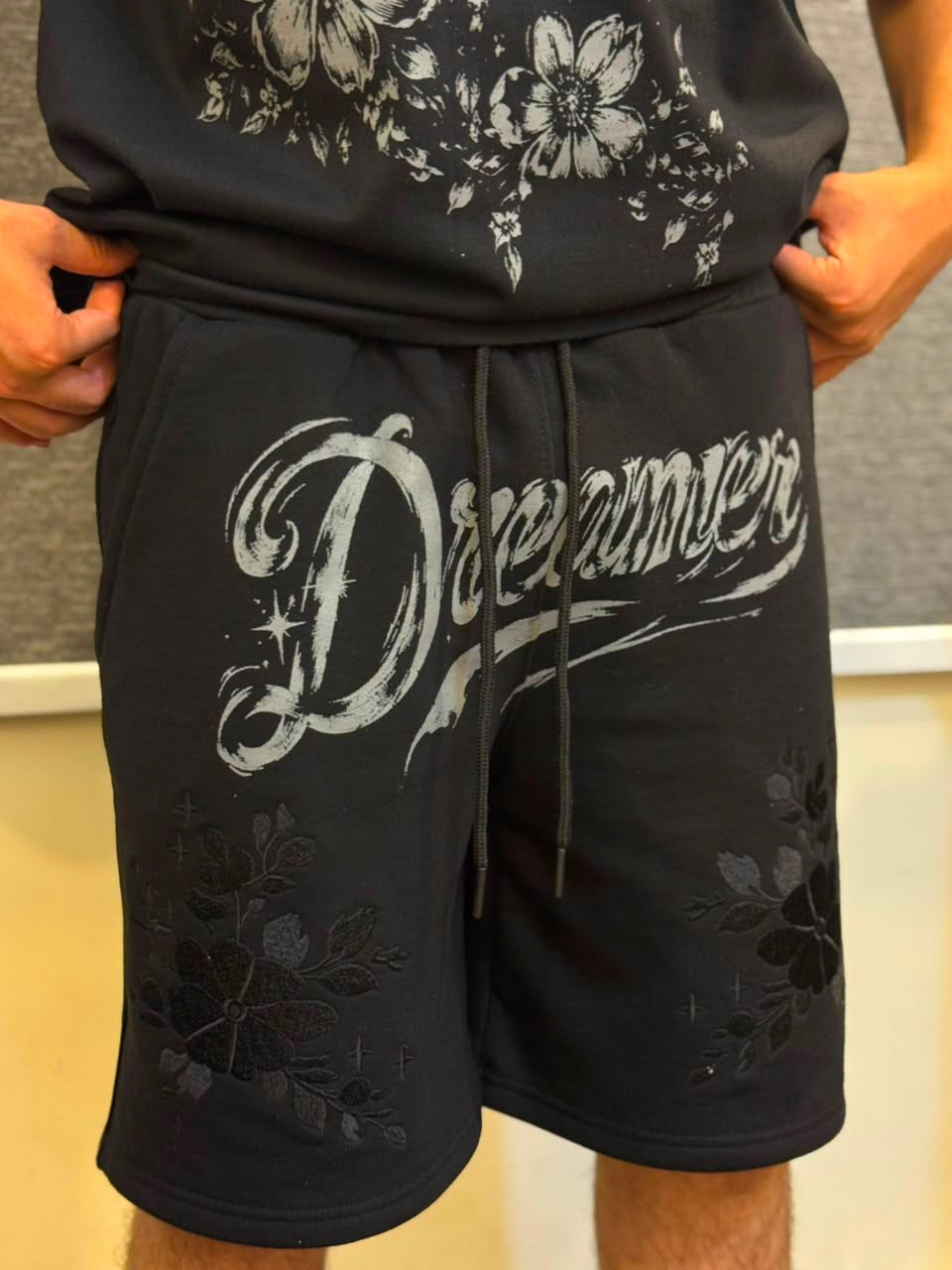 Dreamers Embroidered Sweat Shorts